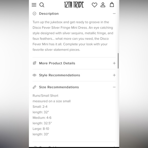 NWT- 12th TRIBE Disco Fever Silver Fringe Mini Dress - Picture 12 of 15